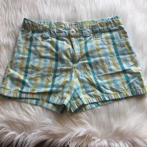 Cherokee blue , white , and green girl shorts